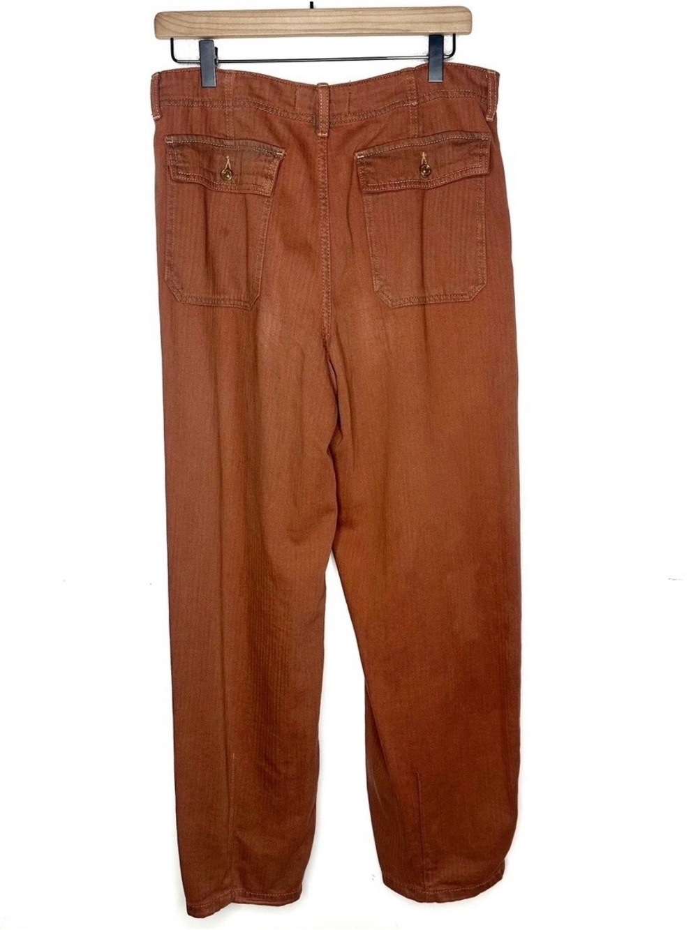 Free People Limited Edition Tennessee Slouchy Utility Jeans Ginger Brown - Picture 3 of 10